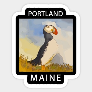 Puffin, Portland Maine Sticker